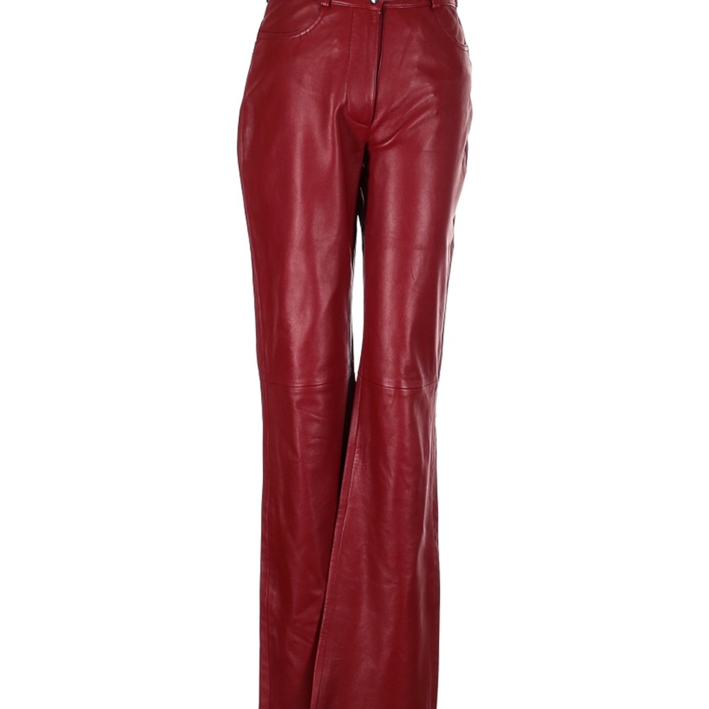 BEBE VINTAGE Red Leather Pants